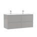 Set mobilier suspendat cu 4 sertare Gala Daily cu lavoar 120cm