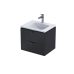 Set mobilier suspendat Oristo Siena negru cu lavoar Amelia 60cm