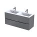 Set mobilier suspendat Oristo Silver 120cm 2 sertare gri mat