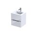 Set mobilier suspendat Oristo Silver 50cm 2 sertare alb lucios