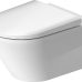 Set vas wc suspendat Duravit D-Neo Rimless cu capac soft close  alb