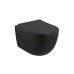 Set vas WC suspendat Fluminia Minerva  cu capac quick release si soft close  negru