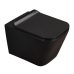 Set vas WC suspendat Fluminia Paris  cu capac quick release si soft close  negru